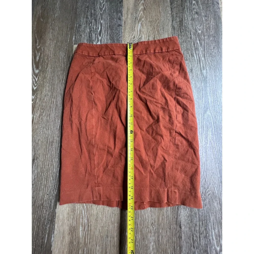 Ann Taylor Loft‎ Pencil Skirt Womens 4 Burnt Orange Clay Back Zip Career Wear